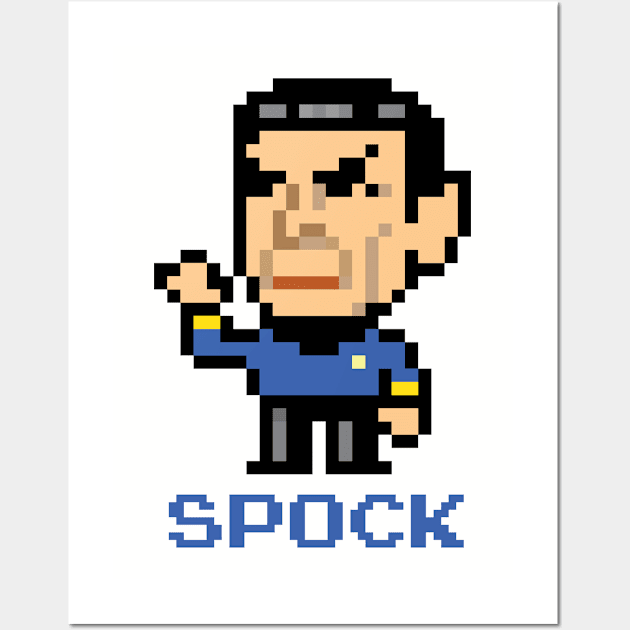 Star Trek Spock Pixel Character Wall Art by Rebus28